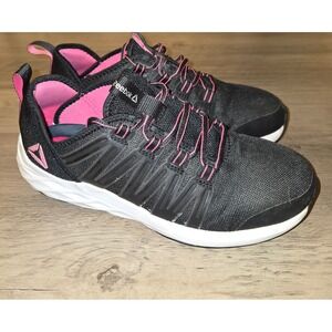 Reebok Astroride‎ RB307 Work Womens Size 9W Black Pink Safety Athletic Shoes